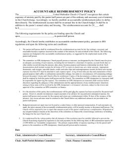 Accountable reimbursement policy