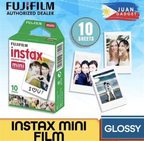 Fujifilm Instax Mini Glossy 10 Sheets Film Single Pack Photography
