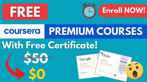 Coursera Premium Courses For Free Coursera Verified Certificates