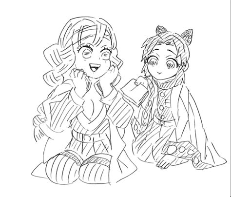 Mitsuri Coloring Pages - Coloring Home