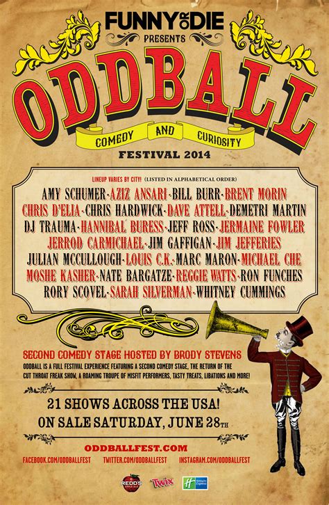 Oddball Comedy And Curiosity Festival﻿ Is Back The World S Top Comedians Are Touring This Summer