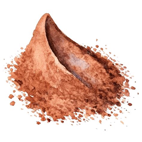 Watercolor Cocoa Powder Cacao Cocoa Powder Png Transparent Image And