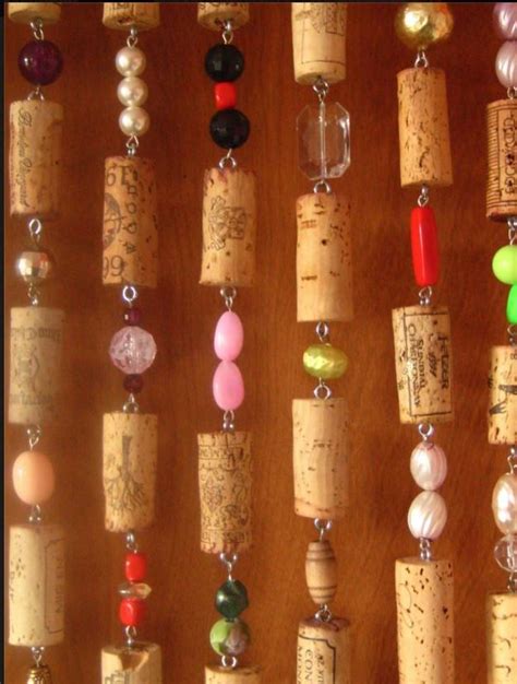 Recycled Cork And Bead Curtain By Yvonne Lucia Wine Craft Wine Cork