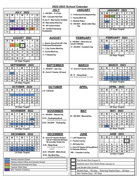 National Holiday Annual Calendar Mdcps 2020 To 2022 Calendar Calendar