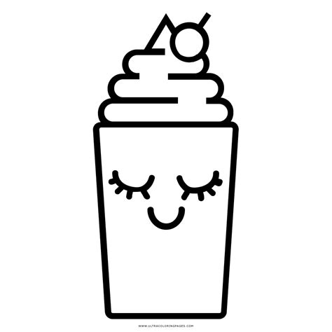Pretty Milkshake Coloring Page Ultra Coloring Pages