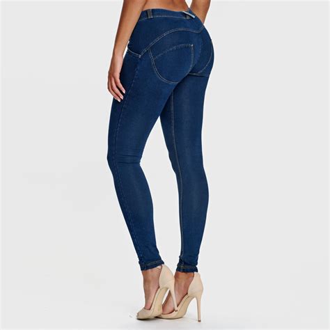 Freddy Wrup® Damen Push Up Jeans Regular Waist Skinny Indigoblau
