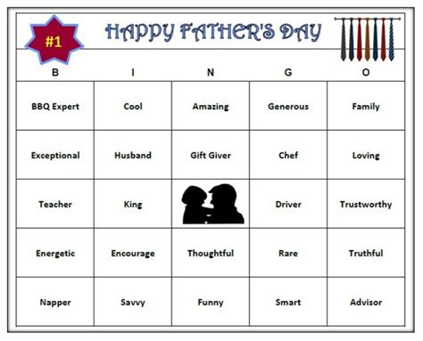 Fathers Day Bingo Game Dad Inspired Bingo Words Etsy