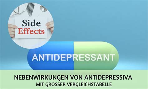 Antidepressiva Nebenwirkungen Liste Und Vergleichstabelle