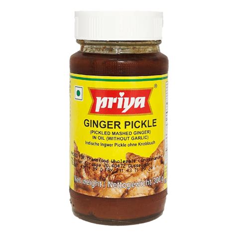 Priya Ginger Pickle Without Garlic 300g Dookan