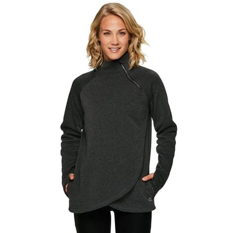 Rbx Rbx Active Womens Zip Mock Neck Long Sleeve Fleece Pullover Sweatshirt