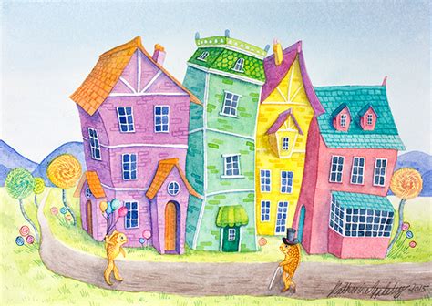 Whimsical Houses 2015 Watercolour On Behance
