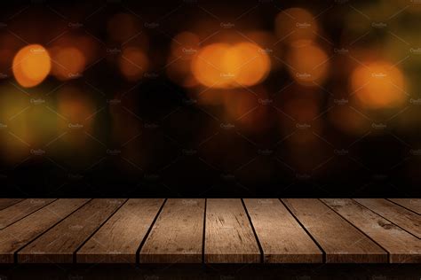 Wooden board empty table in front of blurred background. Wooden table for product background. | High-Quality Food ...