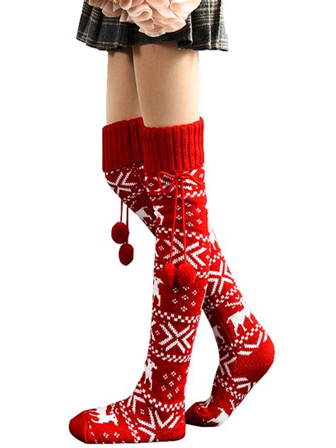 Aunavey Women Wool Stockings Casual Long Boot Socks Over Knee Thigh Stocking Leg Warmers
