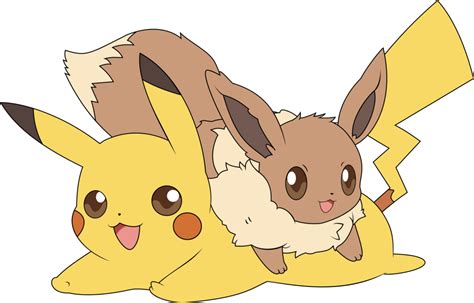 Pikachu And Eevee Eevee And Pikachu Anime Creatures