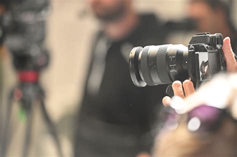 Photojournalist At A Press Conference Stock Photo Download Image Now