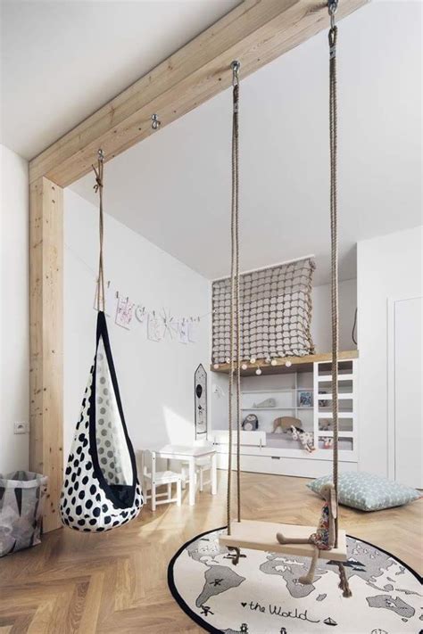 Even if the rule does not explicitly mention children but is clearly directed toward a certain age group — such as, no playing in the hallway — you can be in violation of fair housing laws. Cool indoor swings for the kids room - Paul & Paula