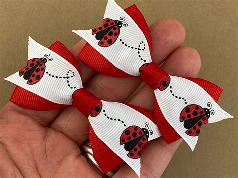 Ladybug Hair Bow Ladybug Hair Clip Ladybug Bow Ladybug Etsy