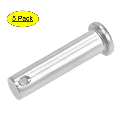 Single Hole Clevis Pins 10mm X 40mm Flat Head 304 Stainless Steel Link Hinge Pin 5 Pcs