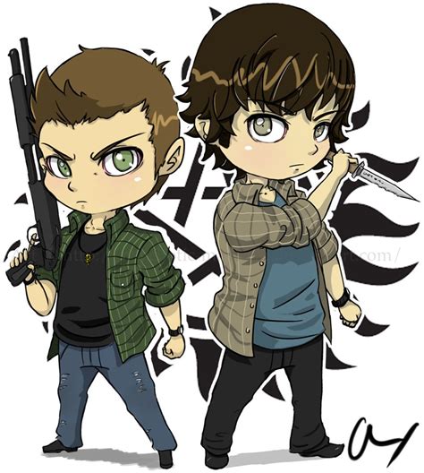 Chibi Winchester Brothers By Psychotic On