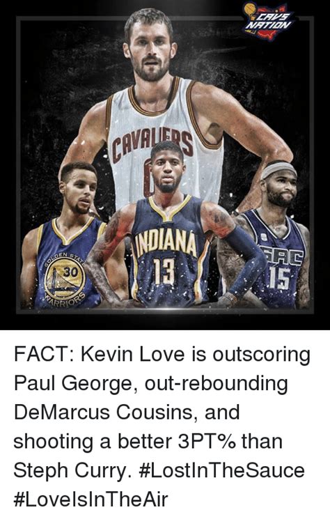 How paul george is learning to create for others. En Si ARRIO NDIANA FACT Kevin Love Is Outscoring Paul George Out-Rebounding DeMarcus Cousins and ...