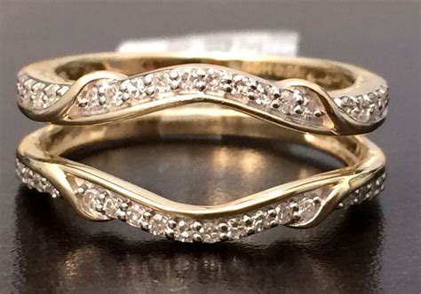Wraps and enhancers by gold color. 14k Yellow Gold Wave Design Solitaire Enhancer Diamond Ring Guard Wrap 0.23ct | eBay