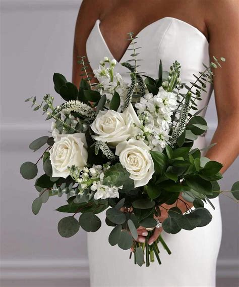 Bridal Bouquet Loose White Garden Hand Tied Bouquet By Carithers