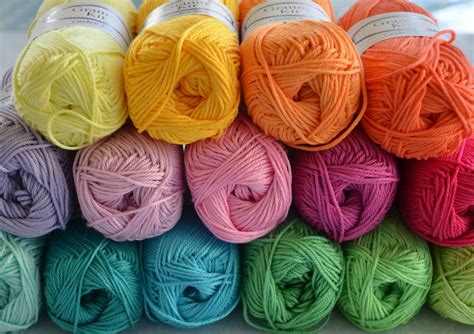 15 Balls Cotton Yarn Rainbow Colours Granny Kit Yarn Ready To Etsy