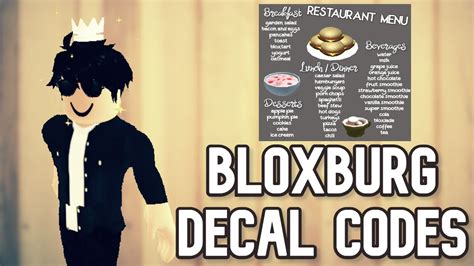 Bloxburg Menu Codes Roblox Bloxburg Milkshake Menu Decal Id S Youtube