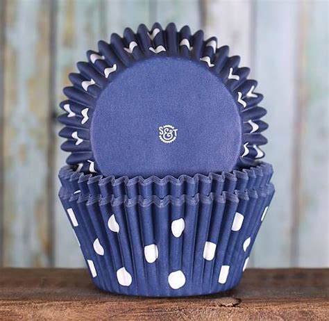 Navy Blue Cupcake Liners Polka Dot Blue Cupcakes Party Shop Fairy