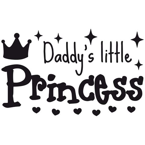 sticker mural daddy s little princess wall art fr