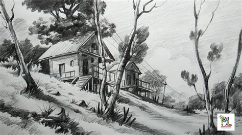 Landscape Drawing Pencil Skushi