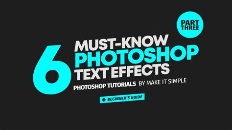 Photoshop Tutorial Simple Text Effects For Beginners Part Youtube