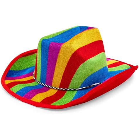 Rainbow Cowboy Hat For Pride Paradecostume Party Supply For Lgbtq