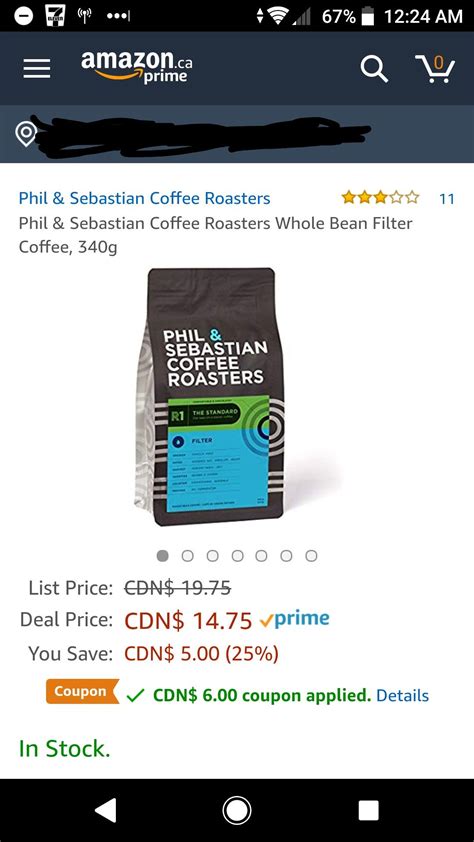 Coupons and deals for coffee brands like café britt, gevalia, cybercucina, keurig, tassimo, dunkin donuts, starbucks. Amazon.ca Phil & Sebastian Coffee Roasters Whole Bean Filter Coffee, 340g (3/4 lb) $8.75 ...