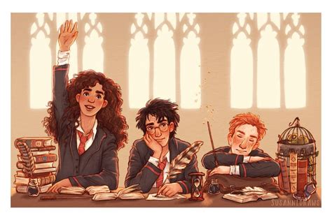 The Golden Trio In Transfiguration Class ･ﾟ ･ﾟ I Drew This A