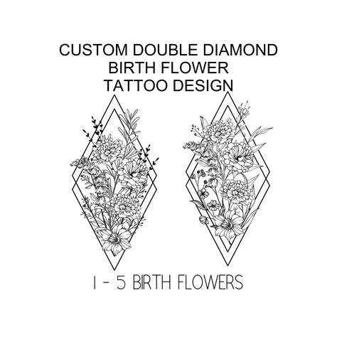 Diamond Flower Tattoo