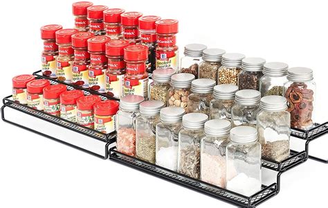 3 Tier Expandable Spice Rack Organizer For Cabinet Pantry Or Etsy