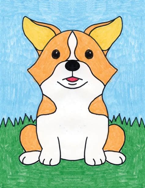 How To Draw A Corgi Really Easy Drawing Tutorial Corg