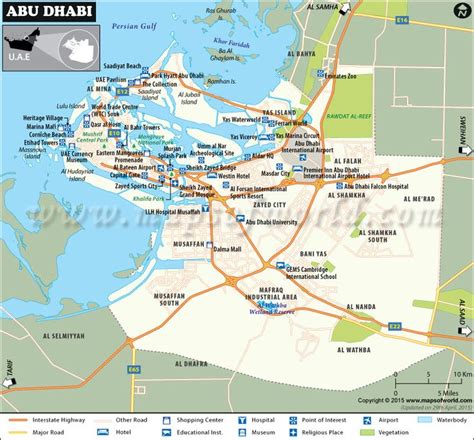 Abu Dhabi Map City Map Of Abu Dhabi Capital Of UAE Abu Dhabi City