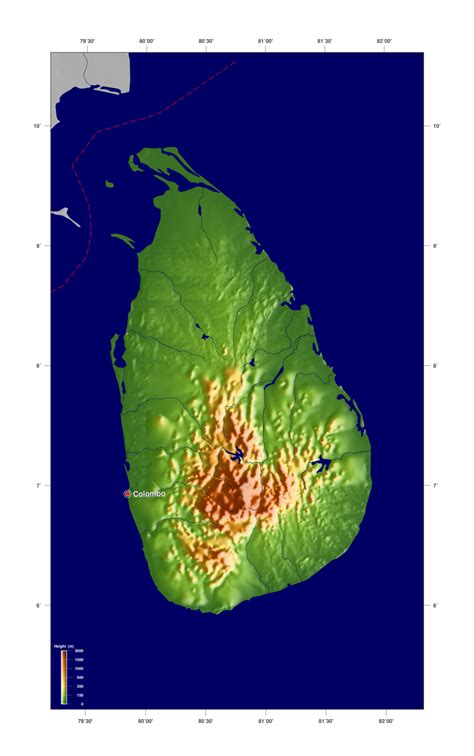 Large Elevation Map Of Sri Lanka Sri Lanka Asia Mapsland Maps My Xxx