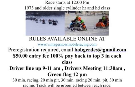 Midwest Ride In Racing Vintage Snowmobile Racing Mwvss