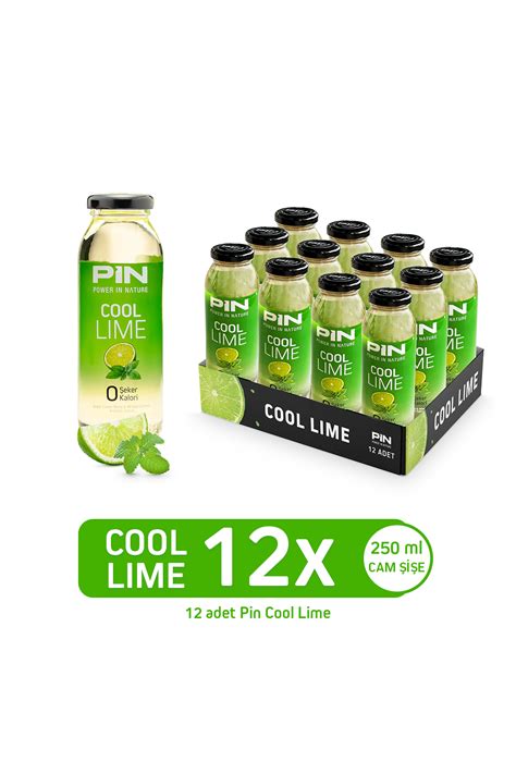 Pin Vitaminli Soğuk Çay Pin Cool Lime Şekersiz 250 Ml X 12 Adet