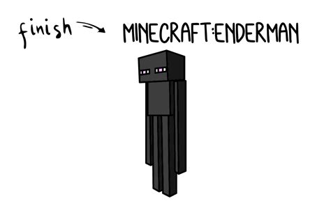 How To Draw Enderman From Minecraft Easy Drawings Dra