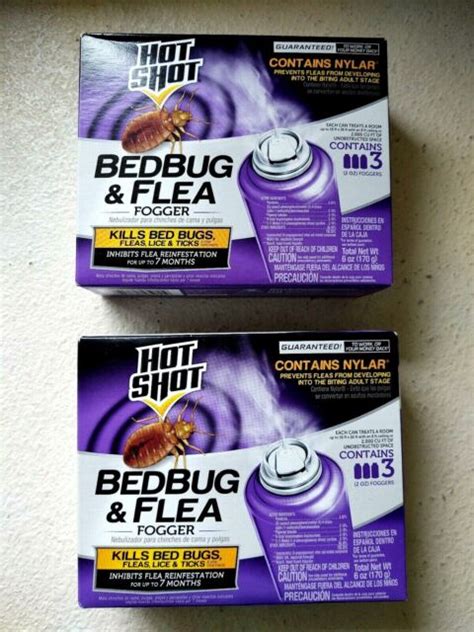 Lot2 Hot Shot Bedbug Flea Lice Ticks Insects Bug Killer Foggers 3pk