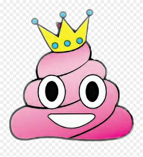 Princess Sticker Pink Poop Emoji Clipart Png Download 3333219