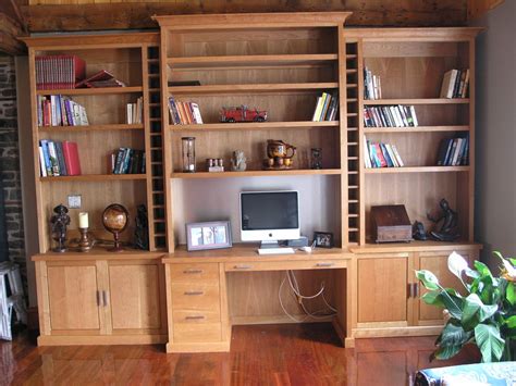 Hand Crafted Contemporary Wall Unit Office By James H