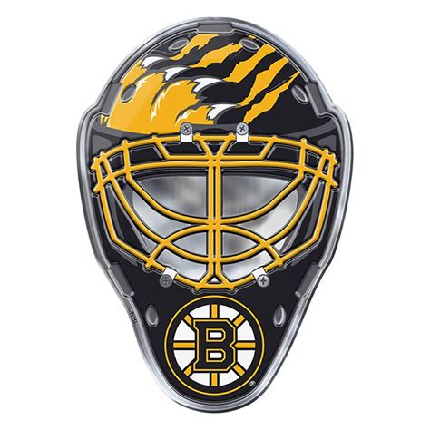 Fuchse Hockey Logos New Nhl Boston Bruins Premium 3 D Aluminum Helmet Sticker Decal Emblem