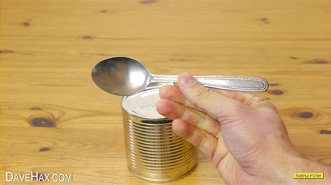 If you haven't got a can opener, you can use this life hack to cut your way into the can. No Tin Opener Hack | Bruin Blog
