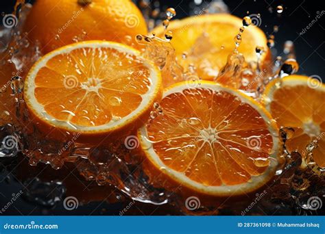 Tangy Citrus Burst Frozen in Time, Perfect for Vibrant, Invigorating Ad
