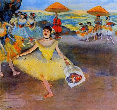 Artistdegas Titledancer With A Bouquet Bowing Degas Dancers Edgar